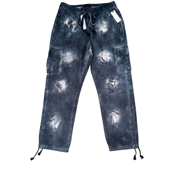 Sanctuary Anthropologie Carefree Cargo Pant Navy Tie Dye size Medium NWT - Picture 2 of 7